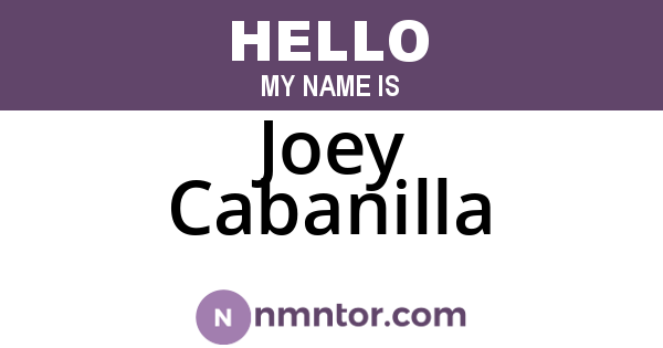 Joey Cabanilla