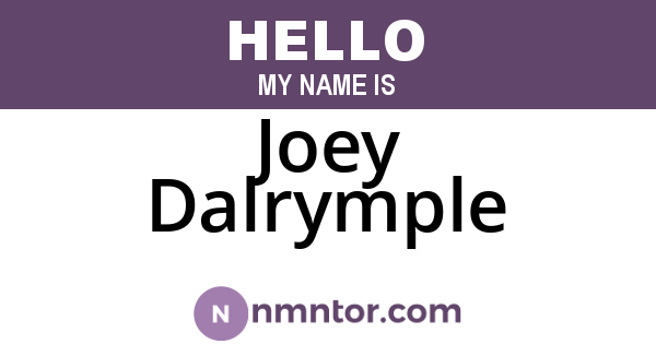 Joey Dalrymple