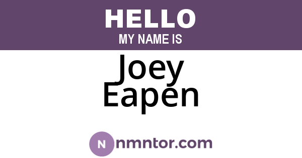 Joey Eapen