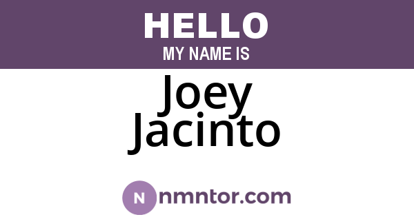 Joey Jacinto