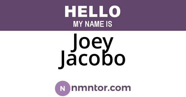 Joey Jacobo