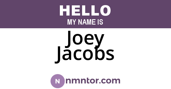 Joey Jacobs