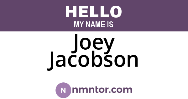 Joey Jacobson
