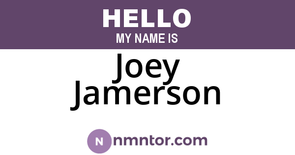 Joey Jamerson