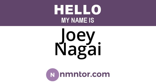 Joey Nagai