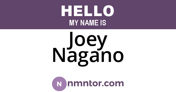 Joey Nagano
