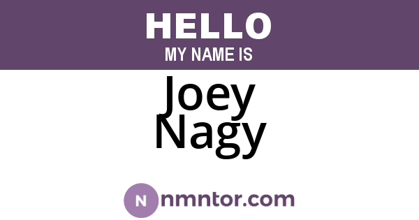 Joey Nagy