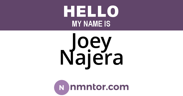 Joey Najera