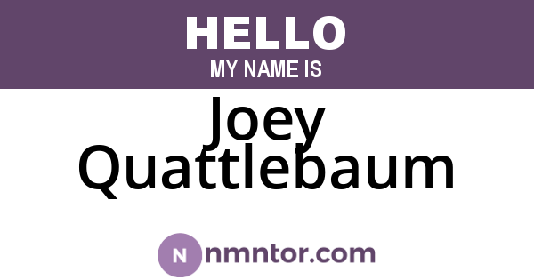 Joey Quattlebaum