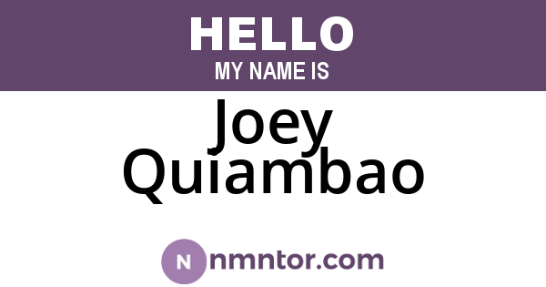 Joey Quiambao