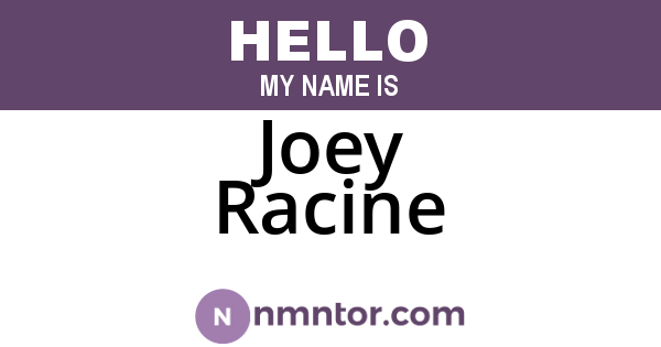 Joey Racine
