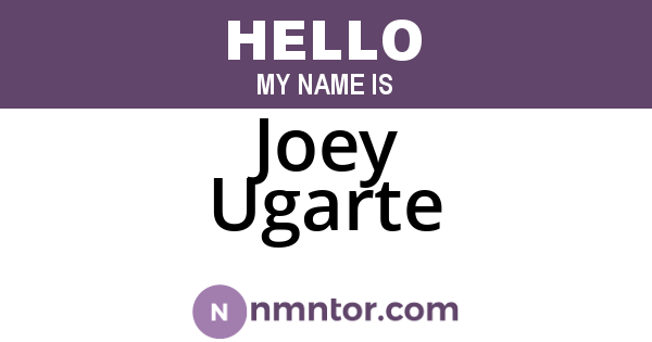 Joey Ugarte