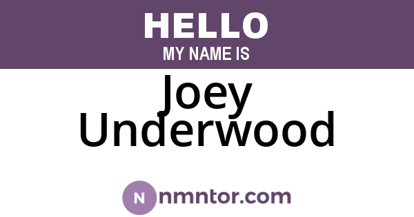 Joey Underwood