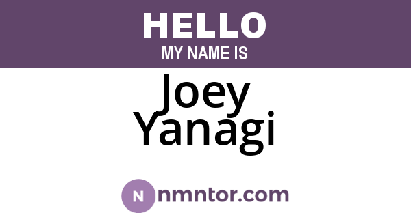 Joey Yanagi