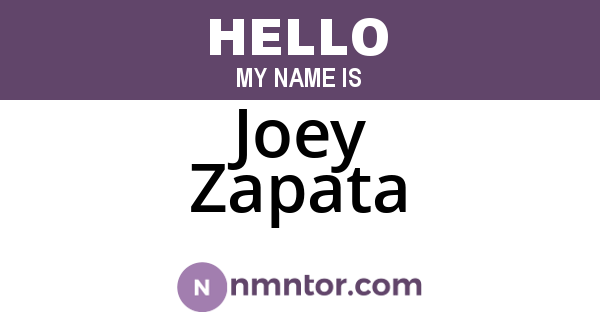 Joey Zapata