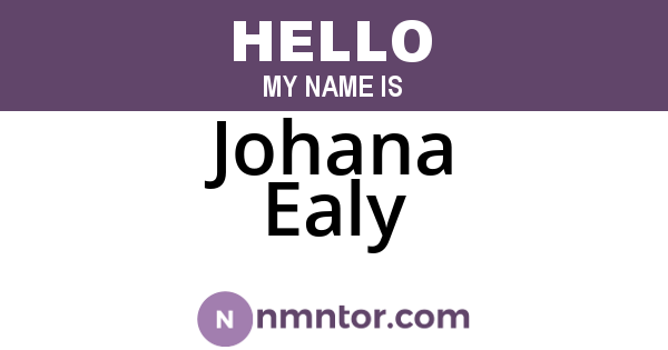 Johana Ealy