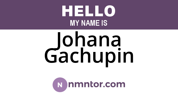 Johana Gachupin