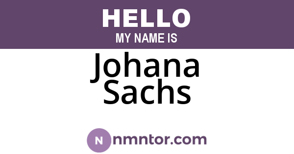Johana Sachs
