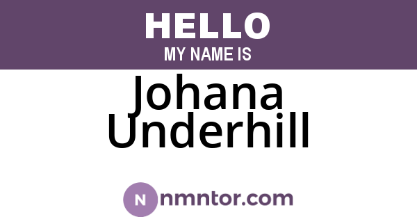 Johana Underhill