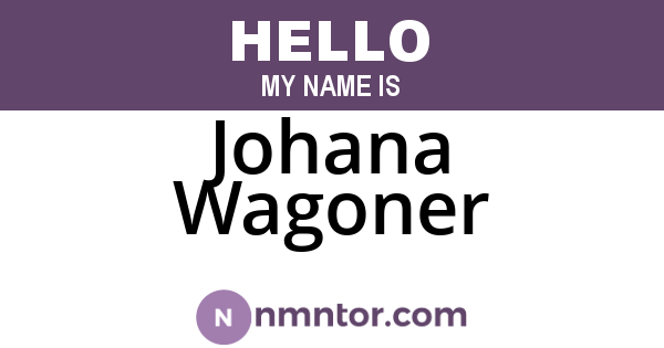 Johana Wagoner