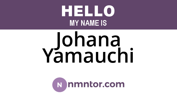 Johana Yamauchi