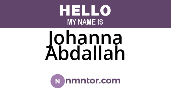 Johanna Abdallah