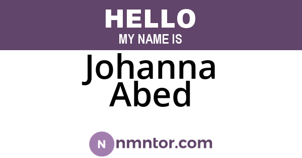 Johanna Abed