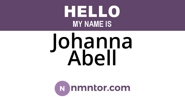 Johanna Abell
