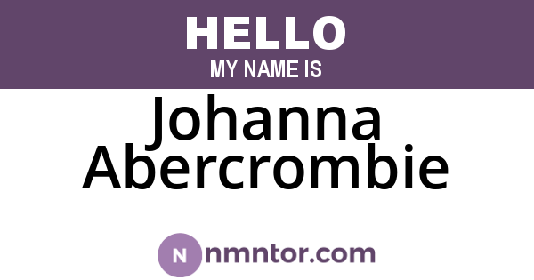 Johanna Abercrombie