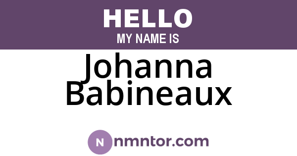 Johanna Babineaux