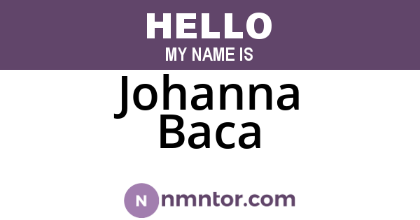 Johanna Baca