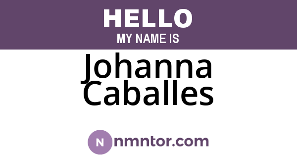 Johanna Caballes