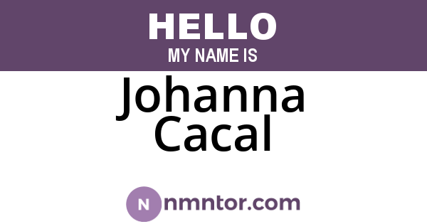 Johanna Cacal