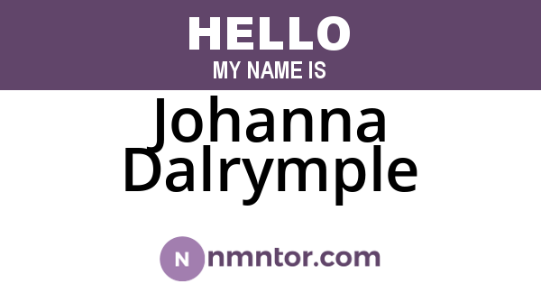 Johanna Dalrymple