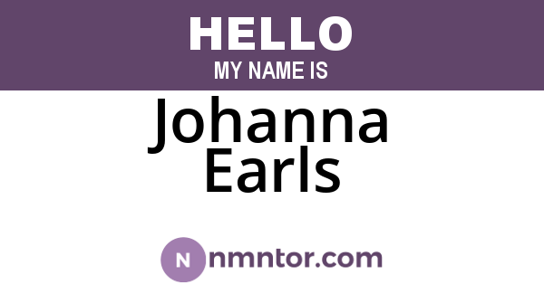 Johanna Earls