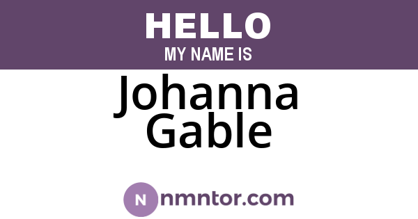 Johanna Gable