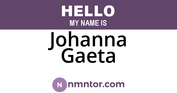 Johanna Gaeta
