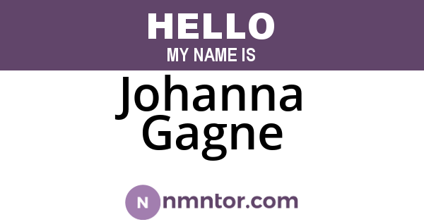 Johanna Gagne