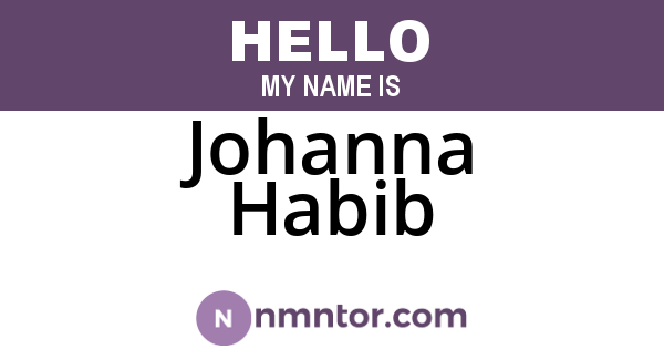 Johanna Habib