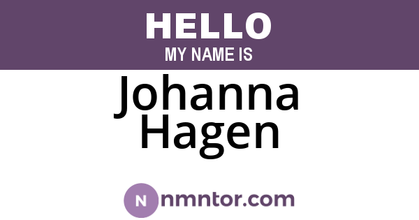 Johanna Hagen