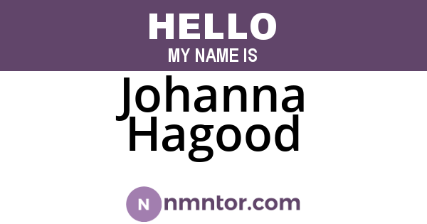 Johanna Hagood