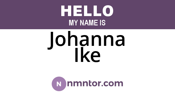Johanna Ike