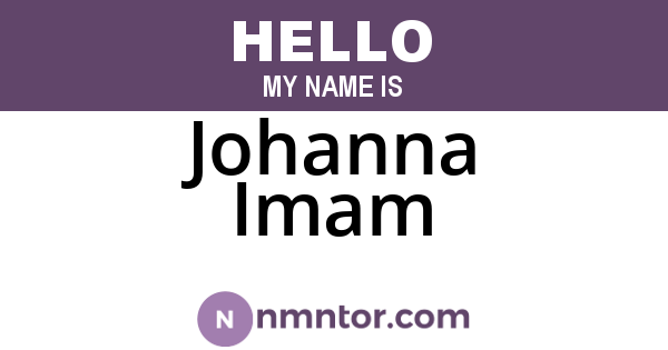 Johanna Imam