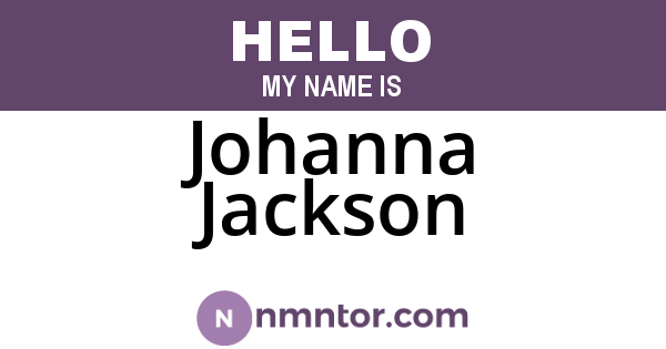 Johanna Jackson