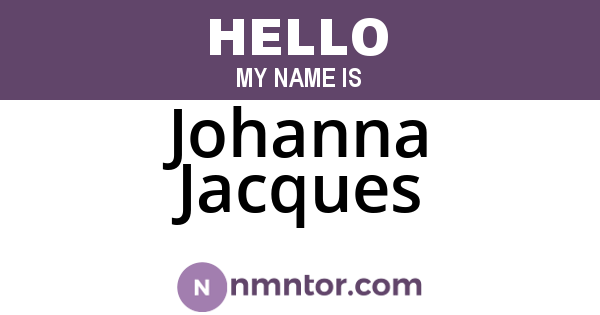 Johanna Jacques