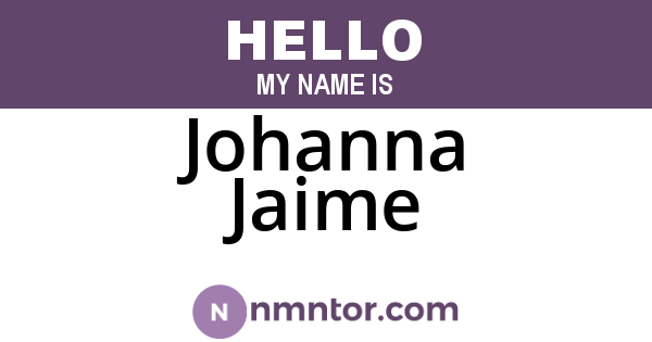 Johanna Jaime