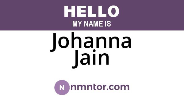 Johanna Jain