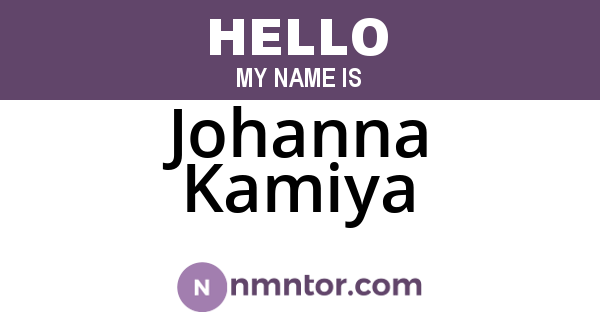Johanna Kamiya