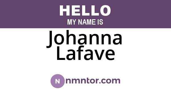 Johanna Lafave