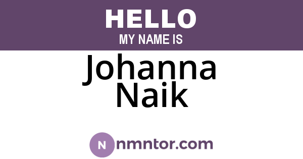 Johanna Naik